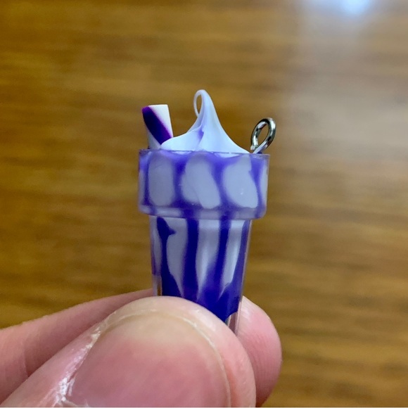 Purple Milkshake Charm Pendant - Picture 3 of 6